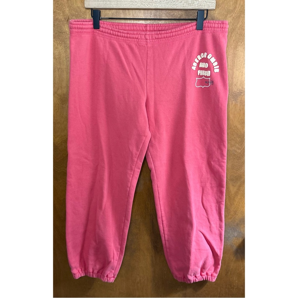 Abercrombie & Fitch Vintage Y2K Pink Jogger Pants Logo Sweatpants Mcbling Bratz